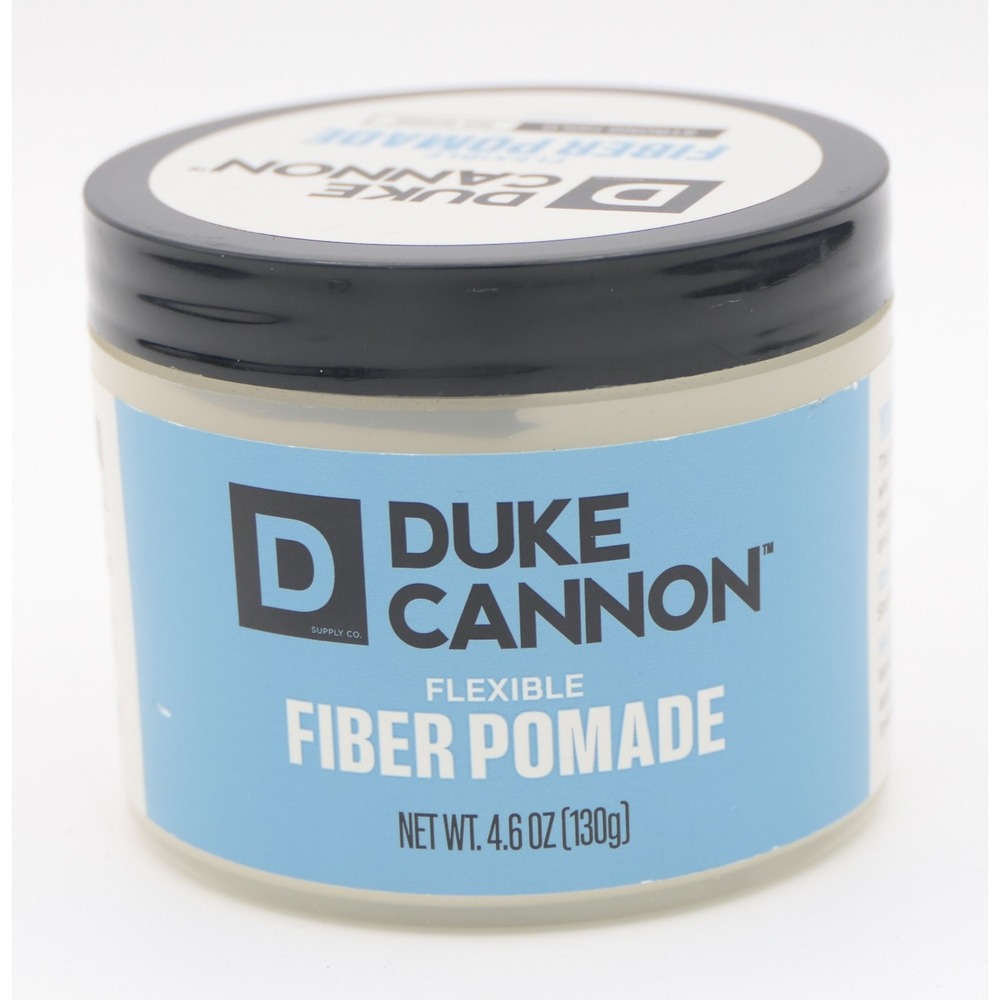 Duke Cannon Flexible Fiber Pomade Strong Hold, No Shine for Hair 4.6 oz Jar